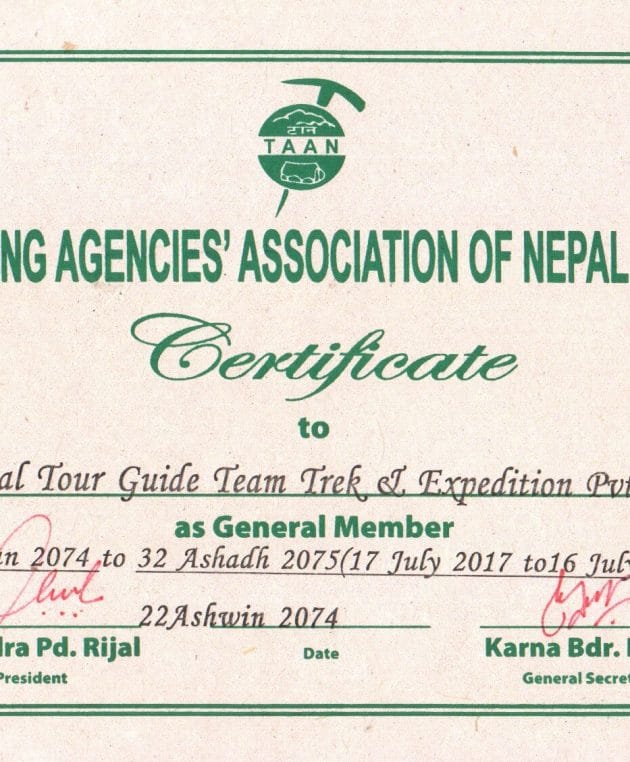 General Members Trekking Agencies Association of Nepal