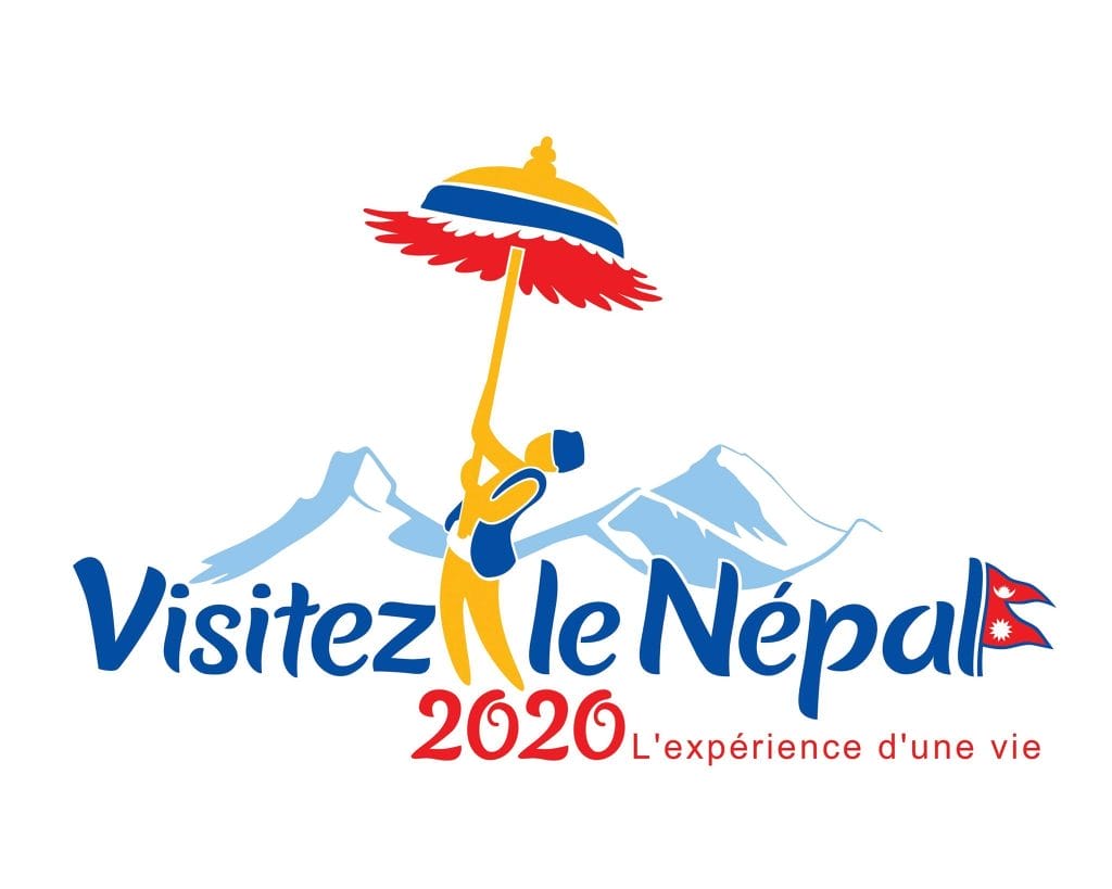 Visit Nepal 2020 Logo in French Language