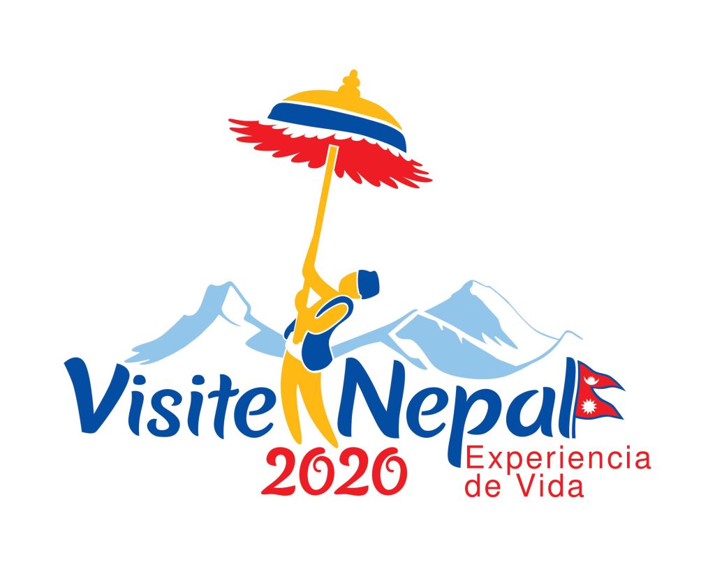Visit Nepal 2020 Logo in Spanish Language