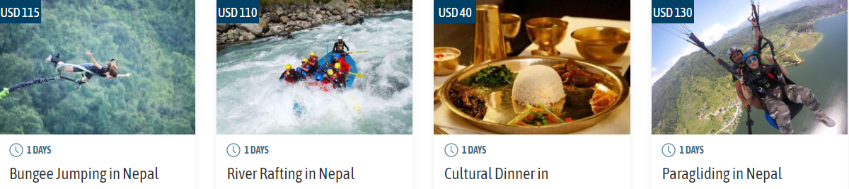 ACTIVITIES IN NEPAL Packages