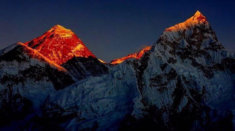 Sun-kissed Everest Kalapthar Mountain